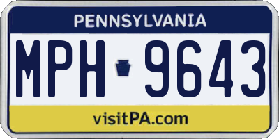 PA license plate MPH9643