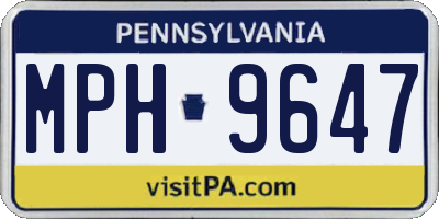 PA license plate MPH9647