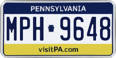 PA license plate MPH9648