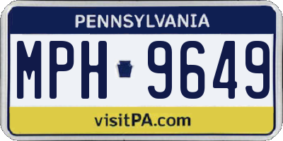 PA license plate MPH9649