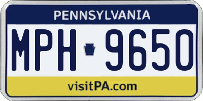 PA license plate MPH9650