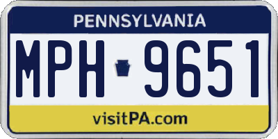 PA license plate MPH9651