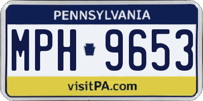 PA license plate MPH9653