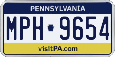 PA license plate MPH9654