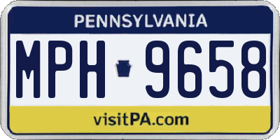 PA license plate MPH9658