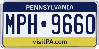 PA license plate MPH9660