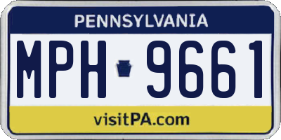 PA license plate MPH9661