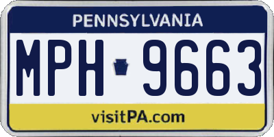 PA license plate MPH9663