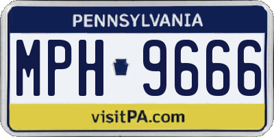 PA license plate MPH9666