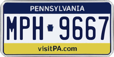 PA license plate MPH9667