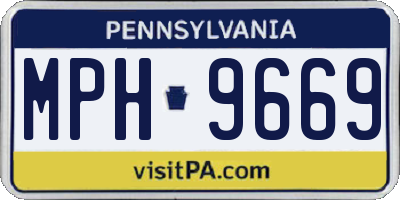 PA license plate MPH9669