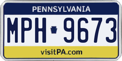 PA license plate MPH9673