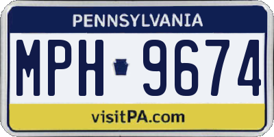 PA license plate MPH9674