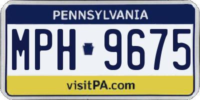 PA license plate MPH9675