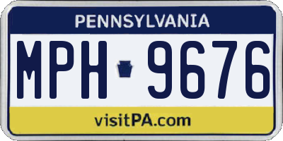 PA license plate MPH9676