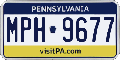 PA license plate MPH9677