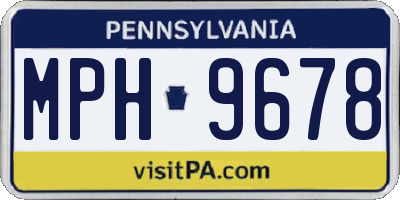 PA license plate MPH9678