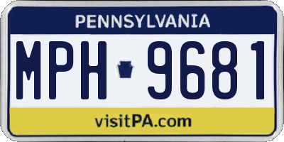 PA license plate MPH9681