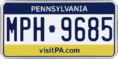 PA license plate MPH9685