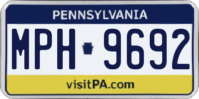 PA license plate MPH9692