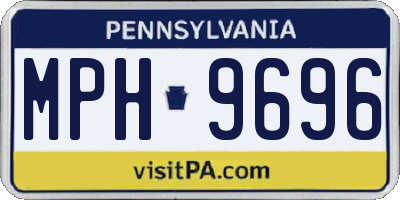 PA license plate MPH9696