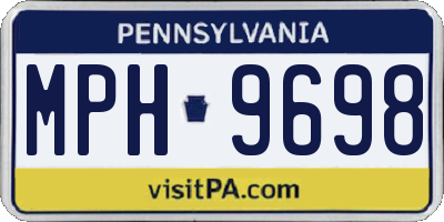 PA license plate MPH9698