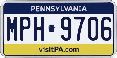 PA license plate MPH9706