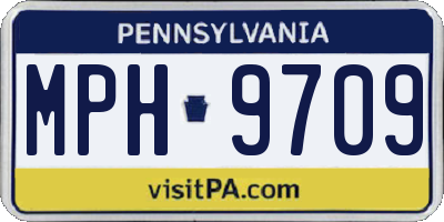 PA license plate MPH9709