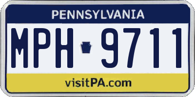 PA license plate MPH9711