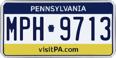 PA license plate MPH9713