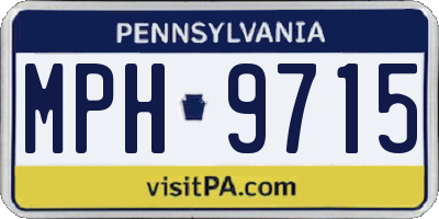 PA license plate MPH9715