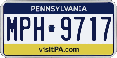 PA license plate MPH9717