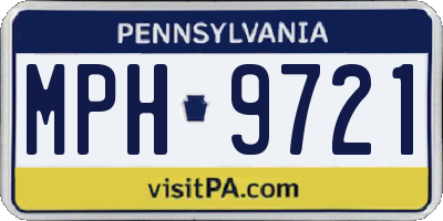 PA license plate MPH9721