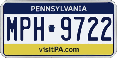 PA license plate MPH9722