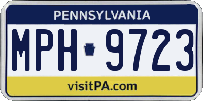PA license plate MPH9723