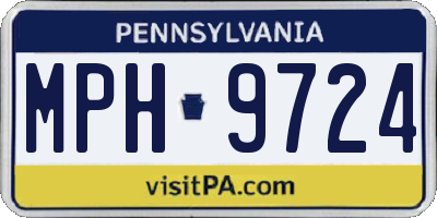 PA license plate MPH9724