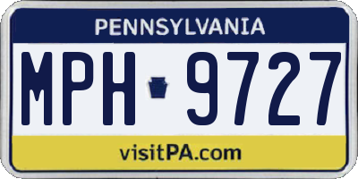 PA license plate MPH9727