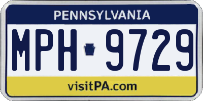 PA license plate MPH9729