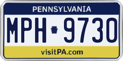 PA license plate MPH9730