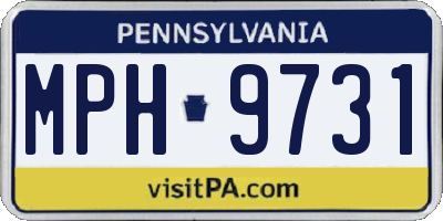 PA license plate MPH9731