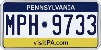 PA license plate MPH9733