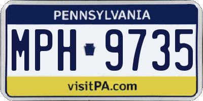 PA license plate MPH9735