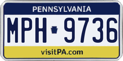 PA license plate MPH9736