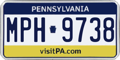 PA license plate MPH9738