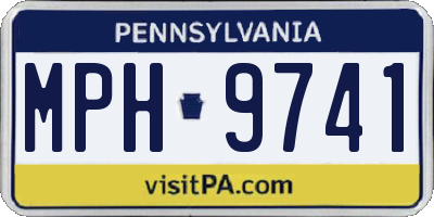 PA license plate MPH9741