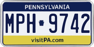 PA license plate MPH9742