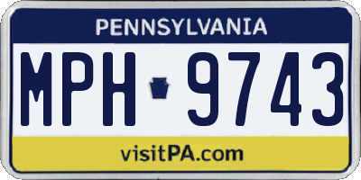 PA license plate MPH9743