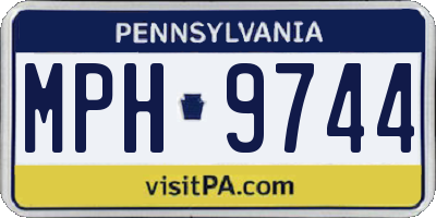 PA license plate MPH9744