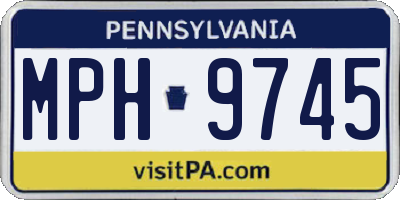 PA license plate MPH9745