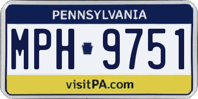 PA license plate MPH9751